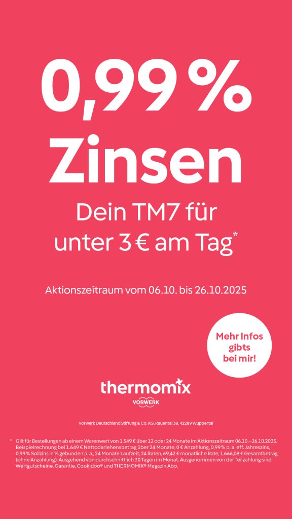 Kochen-mit-Herz-Paket, 0,99 Prozent Finanzierung